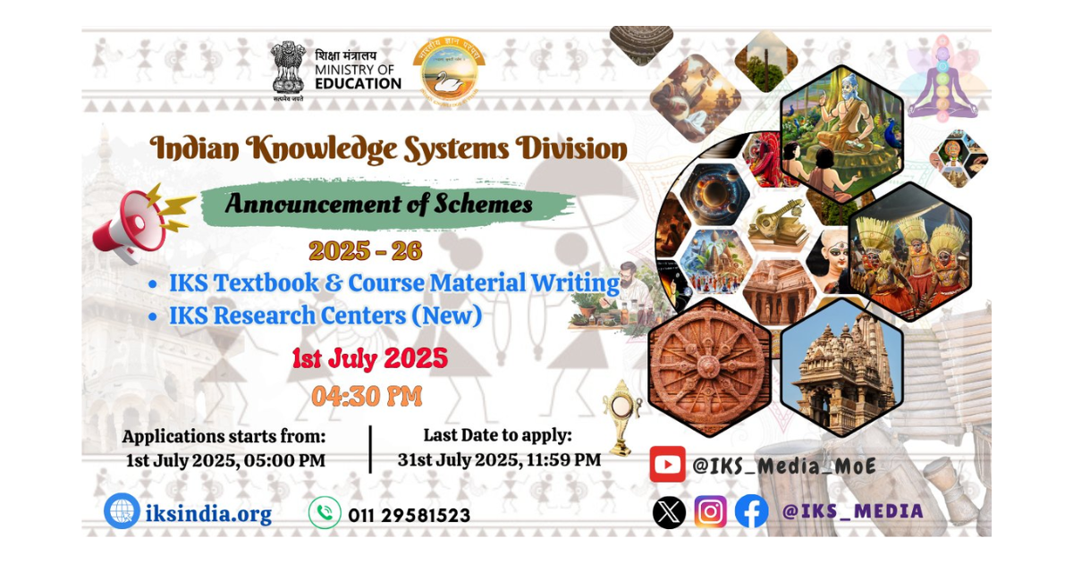 IKS Division's Scheme for IKS Center and Textbook Course Material. 