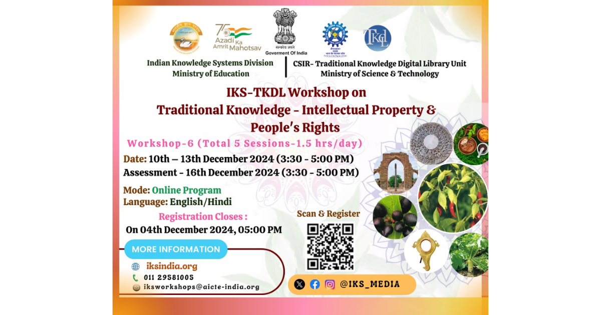 IKS-TKDL Workshop on Traditional Knowledge - Intellectual Property & People's Rights